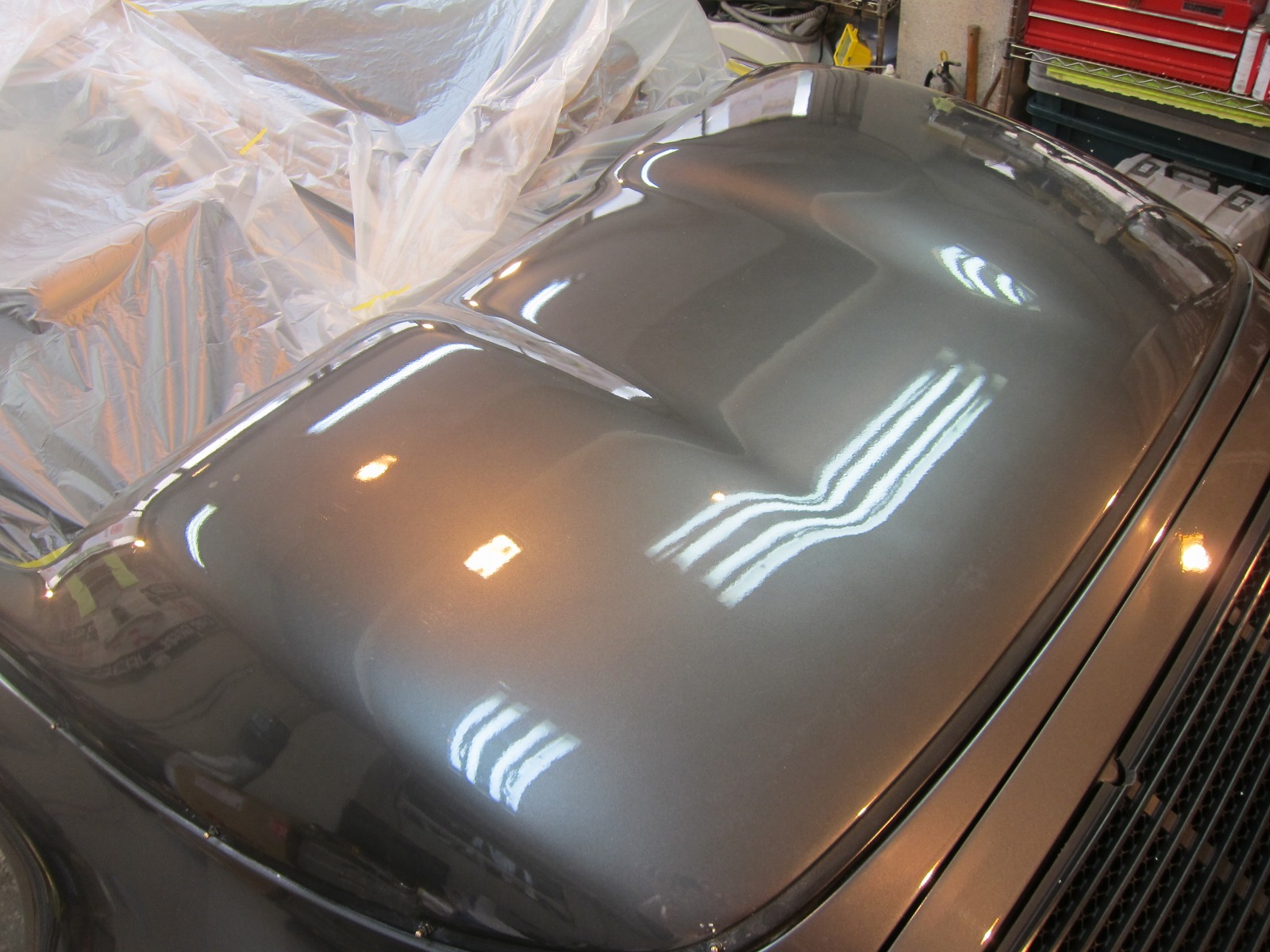 マット塗装を磨いて艶やかにします ポルシェ 911 930 スピードスター ターボルック カービューティープロ ブルーボトル ガラスコーティング 東京