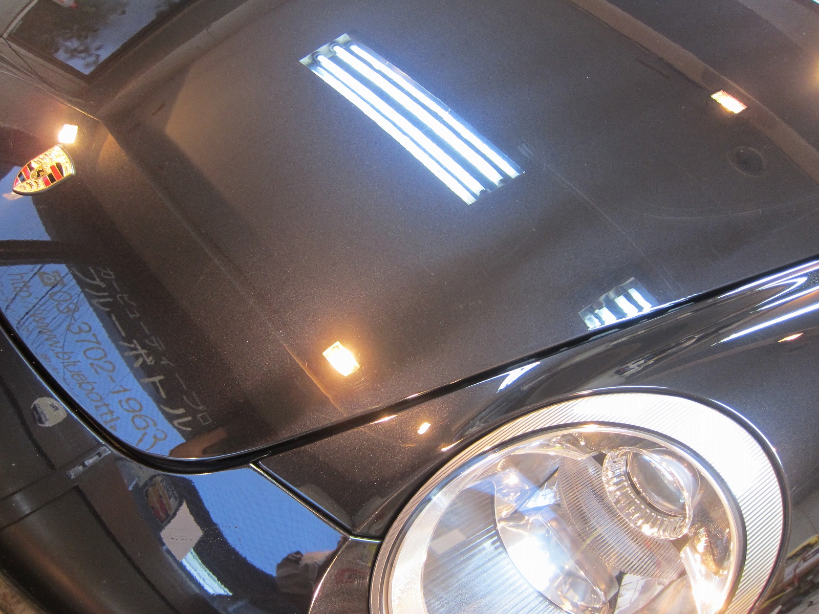 洗車傷とメタリックの塗りムラ ポルシェ 911 カレラ S ガラスコーティング カービューティープロ ブルーボトル ガラスコーティング 東京