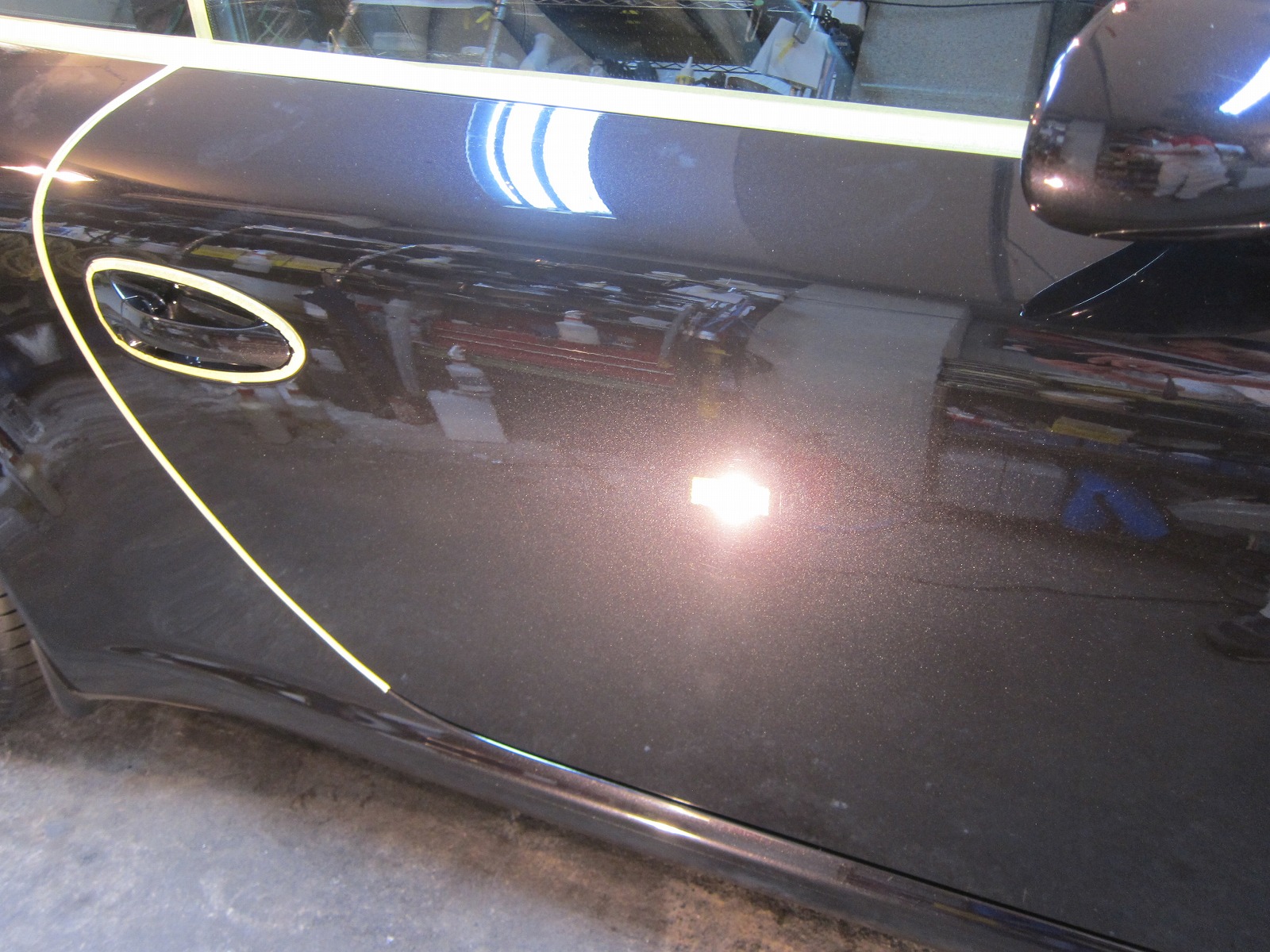 洗車傷とメタリックの塗りムラ ポルシェ 911 カレラ S ガラスコーティング カービューティープロ ブルーボトル ガラスコーティング 東京