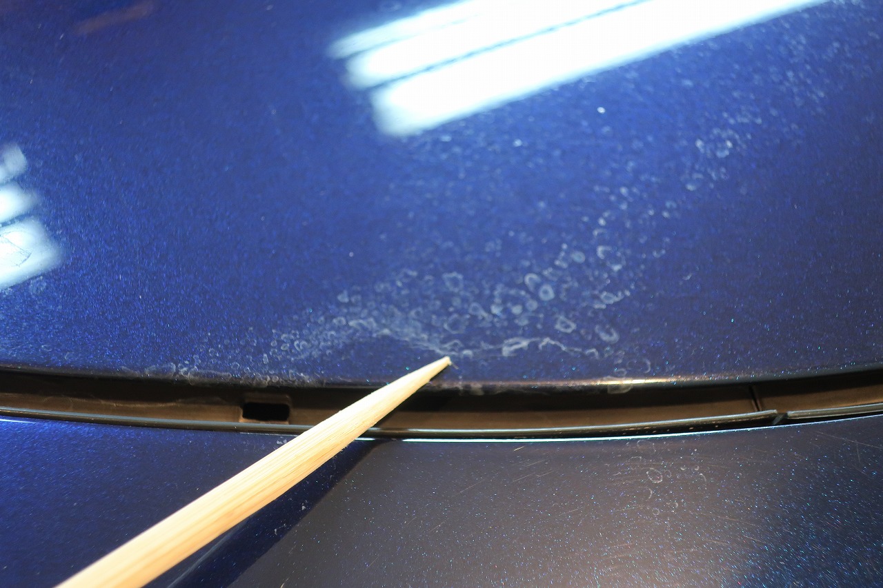 ボンネットのシミの除去 マツダ ロードスター ガラスコーティング カービューティープロ ブルーボトル ガラスコーティング 東京